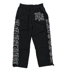 Mixed Emotion Rhinestone Nylon Pants Black
